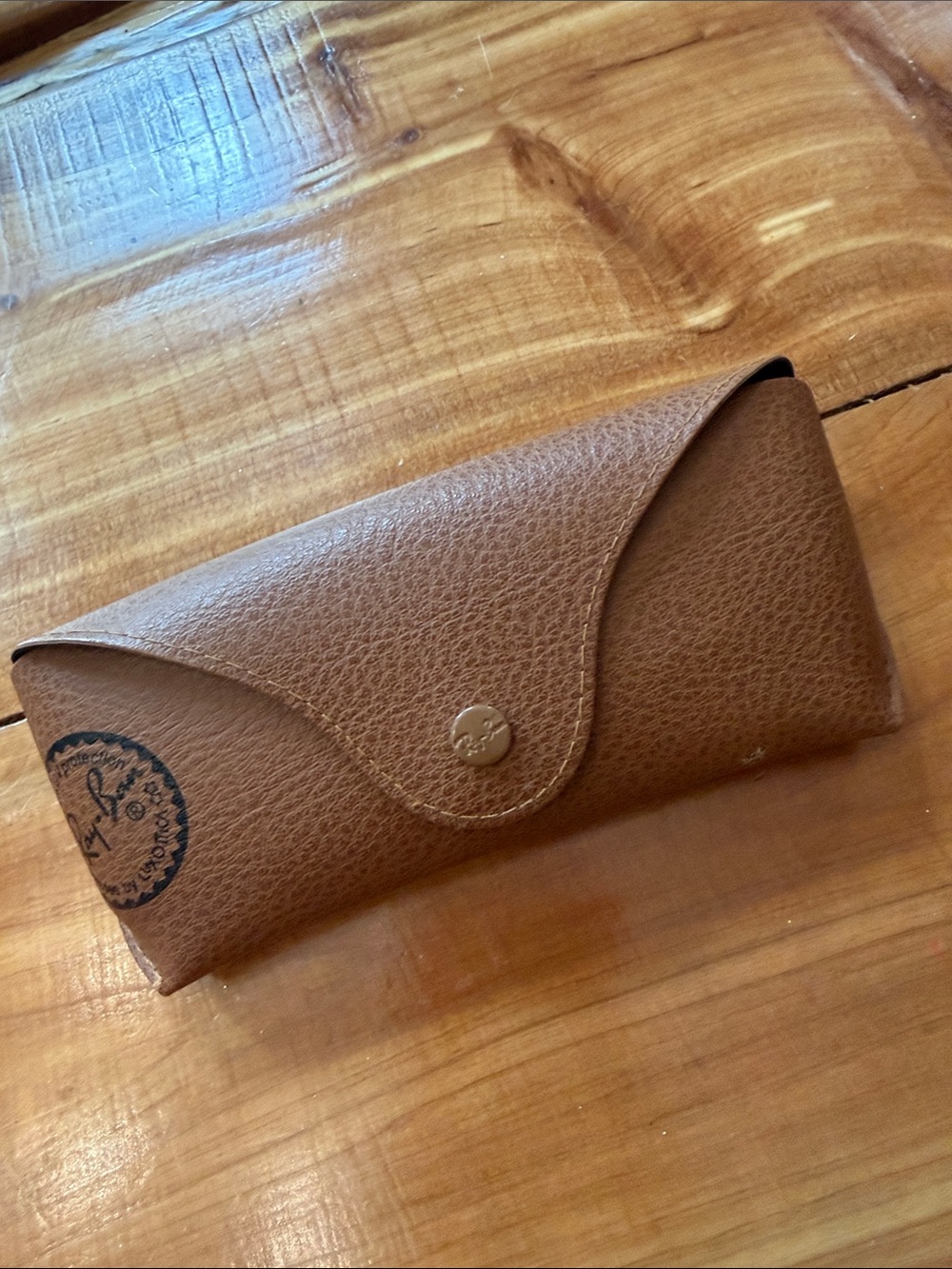 Ray-Ban Brown Leather Sunglasses Case